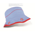 Flat Embroidery Rhinestone Kids Bucket Hat